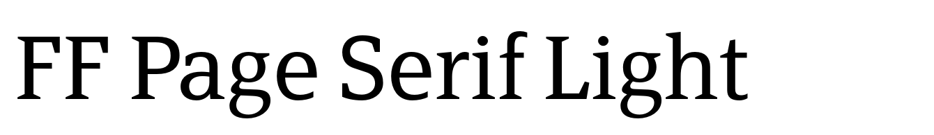 FF Page Serif Light